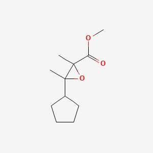 molecular formula C11H18O3 B13173851 Methyl 3-cyclopentyl-2,3-dimethyloxirane-2-carboxylate 