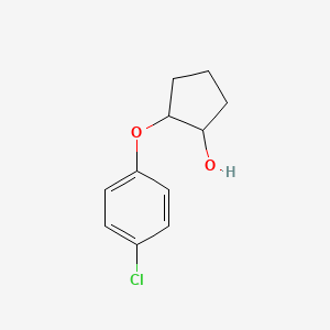 molecular formula C11H13ClO2 B13173873 2-(4-Chlorophenoxy)cyclopentan-1-ol 