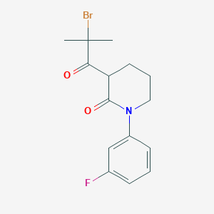 3-(2-Bromo-2-methylpropanoyl)-1-(3-fluorophenyl)piperidin-2-one