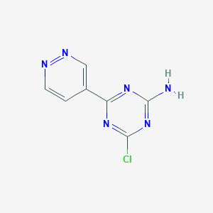 4-Chloro-6-(pyridazin-4-YL)-1,3,5-triazin-2-amine