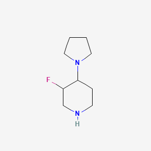 3-Fluoro-4-(pyrrolidin-1-yl)piperidine