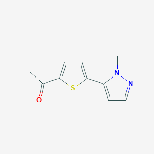 molecular formula C10H10N2OS B13173897 1-[5-(1-Methyl-1H-pyrazol-5-yl)thiophen-2-yl]ethan-1-one 