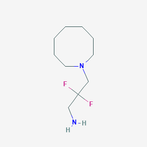 molecular formula C10H20F2N2 B13173898 3-(Azocan-1-yl)-2,2-difluoropropan-1-amine 