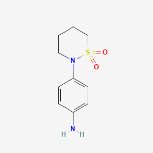molecular formula C10H14N2O2S B1317392 4-(1,1-二氧化-1,2-噻嗪烷-2-基)苯胺 CAS No. 37441-49-9