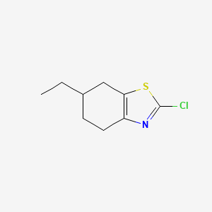 molecular formula C9H12ClNS B13173936 2-Chloro-6-ethyl-4,5,6,7-tetrahydro-1,3-benzothiazole 