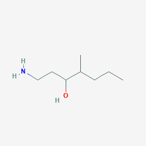 molecular formula C8H19NO B13173946 1-Amino-4-methylheptan-3-ol 