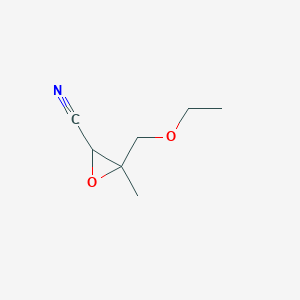 molecular formula C7H11NO2 B13173952 3-(Ethoxymethyl)-3-methyloxirane-2-carbonitrile 