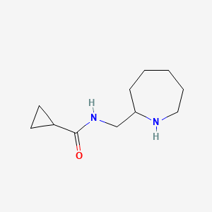 molecular formula C11H20N2O B13173981 N-[(Azepan-2-yl)methyl]cyclopropanecarboxamide 