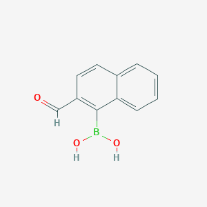 molecular formula C11H9BO3 B13173999 (2-Formylnaphthalen-1-yl)boronicacid 