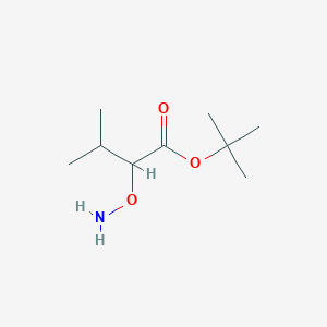 molecular formula C9H19NO3 B13174004 tert-Butyl 2-(aminooxy)-3-methylbutanoate 