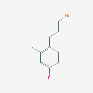 molecular formula C10H12BrF B13174017 1-(3-Bromopropyl)-4-fluoro-2-methylbenzene 