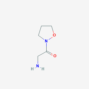 molecular formula C5H10N2O2 B13174027 2-Amino-1-(1,2-oxazolidin-2-yl)ethan-1-one 