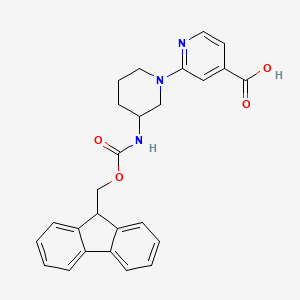 2-[3-({[(9H-fluoren-9-yl)methoxy]carbonyl}amino)piperidin-1-yl]pyridine-4-carboxylic acid