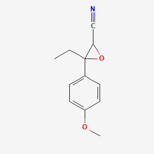 3-Ethyl-3-(4-methoxyphenyl)oxirane-2-carbonitrile