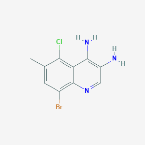 8-Bromo-5-chloro-6-methylquinoline-3,4-diamine