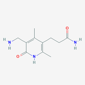 3-[5-(Aminomethyl)-2,4-dimethyl-6-oxo-1,6-dihydropyridin-3-yl]propanamide