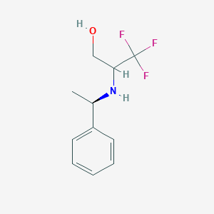 3,3,3-trifluoro-2-{[(1R)-1-phenylethyl]amino}propan-1-ol