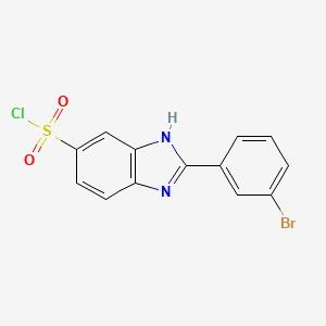 2-(3-bromophenyl)-1H-1,3-benzodiazole-5-sulfonyl chloride