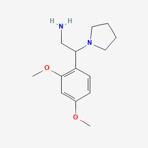 molecular formula C14H22N2O2 B1317410 2-(2,4-二甲氧基苯基)-2-吡咯烷-1-基-乙胺 CAS No. 928001-34-7