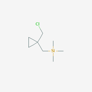 molecular formula C8H17ClSi B13174112 {[1-(Chloromethyl)cyclopropyl]methyl}trimethylsilane 