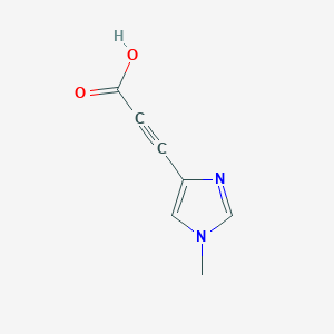 molecular formula C7H6N2O2 B13174121 3-(1-Methyl-1H-imidazol-4-yl)propiolic acid 