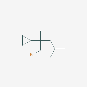 (1-Bromo-2,4-dimethylpentan-2-yl)cyclopropane