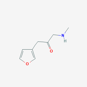 molecular formula C8H11NO2 B13174140 1-(Furan-3-yl)-3-(methylamino)propan-2-one 