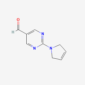 2-(2,5-Dihydro-1H-pyrrol-1-yl)pyrimidine-5-carbaldehyde