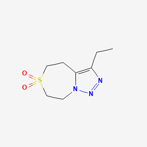 3-Ethyl-4H,5H,7H,8H-6lambda6-[1,2,3]triazolo[1,5-d][1,4]thiazepine-6,6-dione