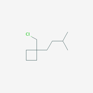 molecular formula C10H19Cl B13174155 1-(Chloromethyl)-1-(3-methylbutyl)cyclobutane 