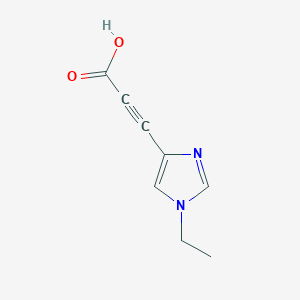 molecular formula C8H8N2O2 B13174186 3-(1-Ethyl-1H-imidazol-4-yl)prop-2-ynoic acid 