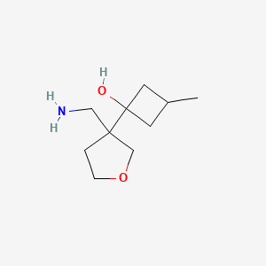 1-[3-(Aminomethyl)oxolan-3-yl]-3-methylcyclobutan-1-ol