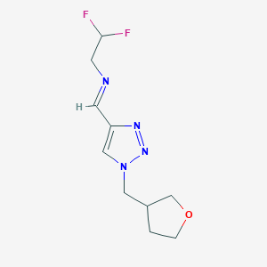 molecular formula C10H14F2N4O B13174260 (Z)-(2,2-Difluoroethyl)({1-[(oxolan-3-yl)methyl]-1H-1,2,3-triazol-4-yl}methylidene)amine 