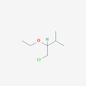 molecular formula C7H15ClO B13174262 1-Chloro-2-ethoxy-3-methylbutane 