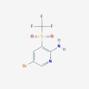 5-Bromo-3-trifluoromethanesulfonylpyridin-2-amine