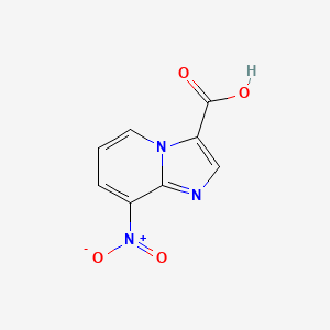 molecular formula C8H5N3O4 B13174290 8-Nitroimidazo[1,2-A]pyridine-3-carboxylic acid 