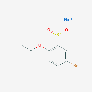 molecular formula C8H8BrNaO3S B13174305 Sodium 5-bromo-2-ethoxybenzene-1-sulfinate 