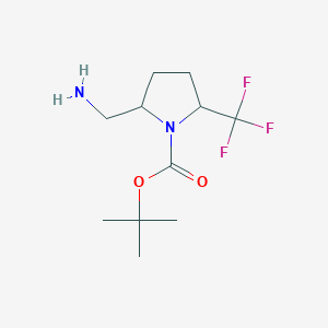 Tert-butyl 2-(aminomethyl)-5-(trifluoromethyl)pyrrolidine-1-carboxylate