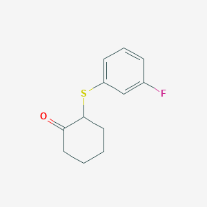 2-[(3-Fluorophenyl)sulfanyl]cyclohexan-1-one