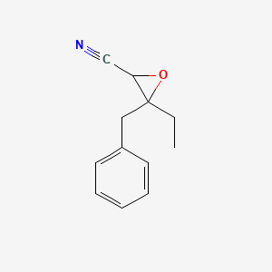 3-Benzyl-3-ethyloxirane-2-carbonitrile