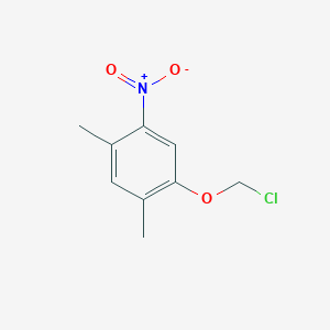 molecular formula C9H10ClNO3 B13174389 1-(Chloromethoxy)-2,4-dimethyl-5-nitrobenzene 