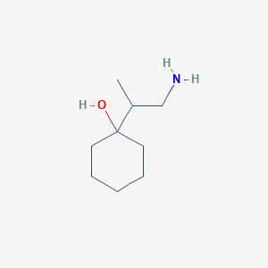 molecular formula C9H19NO B13174390 1-(1-Aminopropan-2-yl)cyclohexan-1-ol 