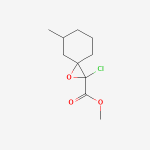 molecular formula C10H15ClO3 B13174397 Methyl 2-chloro-5-methyl-1-oxaspiro[2.5]octane-2-carboxylate 