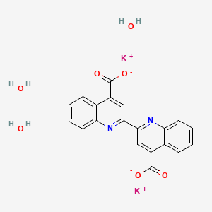 Potassium [2,2'-biquinoline]-4,4'-dicarboxylate trihydrate