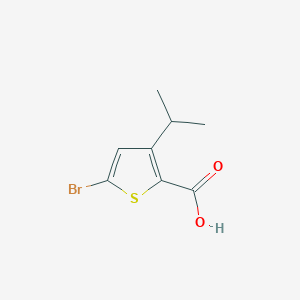 molecular formula C8H9BrO2S B13174403 5-Bromo-3-(propan-2-yl)thiophene-2-carboxylic acid 