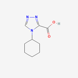 molecular formula C9H13N3O2 B13174408 4-Cyclohexyl-4H-1,2,4-triazole-3-carboxylic acid 