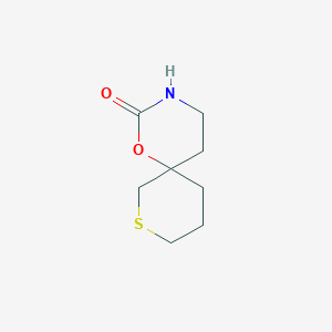 molecular formula C8H13NO2S B13174439 1-Oxa-8-thia-3-azaspiro[5.5]undecan-2-one 