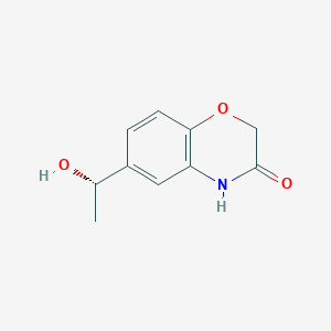 molecular formula C10H11NO3 B13174447 6-[(1S)-1-hydroxyethyl]-3,4-dihydro-2H-1,4-benzoxazin-3-one 