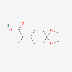 2-{1,4-Dioxaspiro[4.5]decan-8-yl}-2-fluoroacetic acid