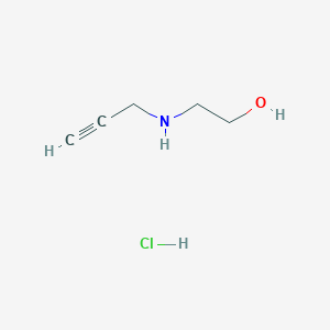 molecular formula C5H10ClNO B13174455 2-(Prop-2-yn-1-ylamino)ethan-1-ol hydrochloride CAS No. 1354960-70-5